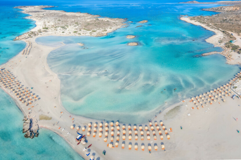 Aerial,View,Of,Elafonissi,Beach,,Crete,,Greece