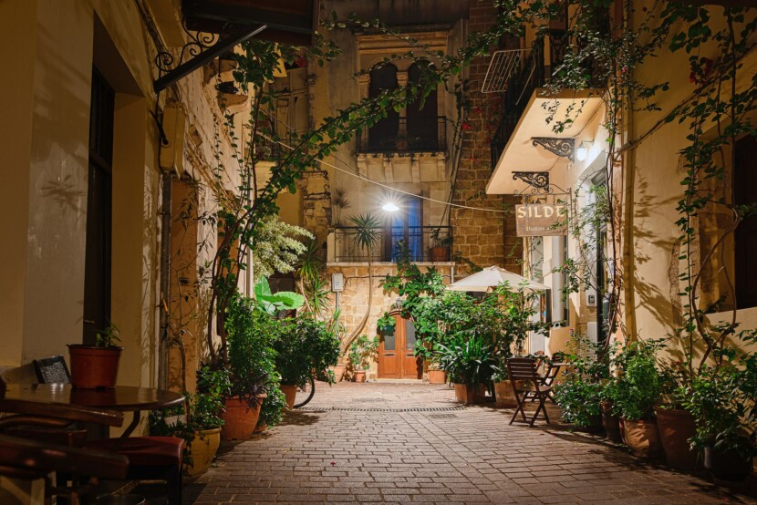 Old-Town-Chania-bigstock-Streetlight-Illuminating-A-Rom-441946541